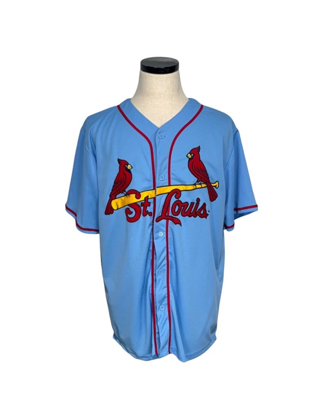 St. Louis Cardinals XL Light Blue Jersey W/ Stitched Logo XL